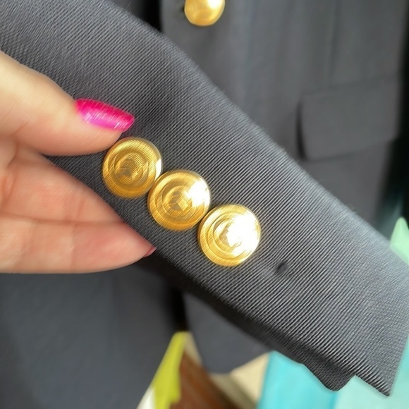 Wimbledon Navy Blazer with gold tone emblems buttons 42L - Picture 4 of 6
